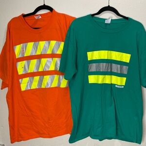 3/$15 Mens Safety Reflective Workware Construction Shirt Bundle XL-2XL